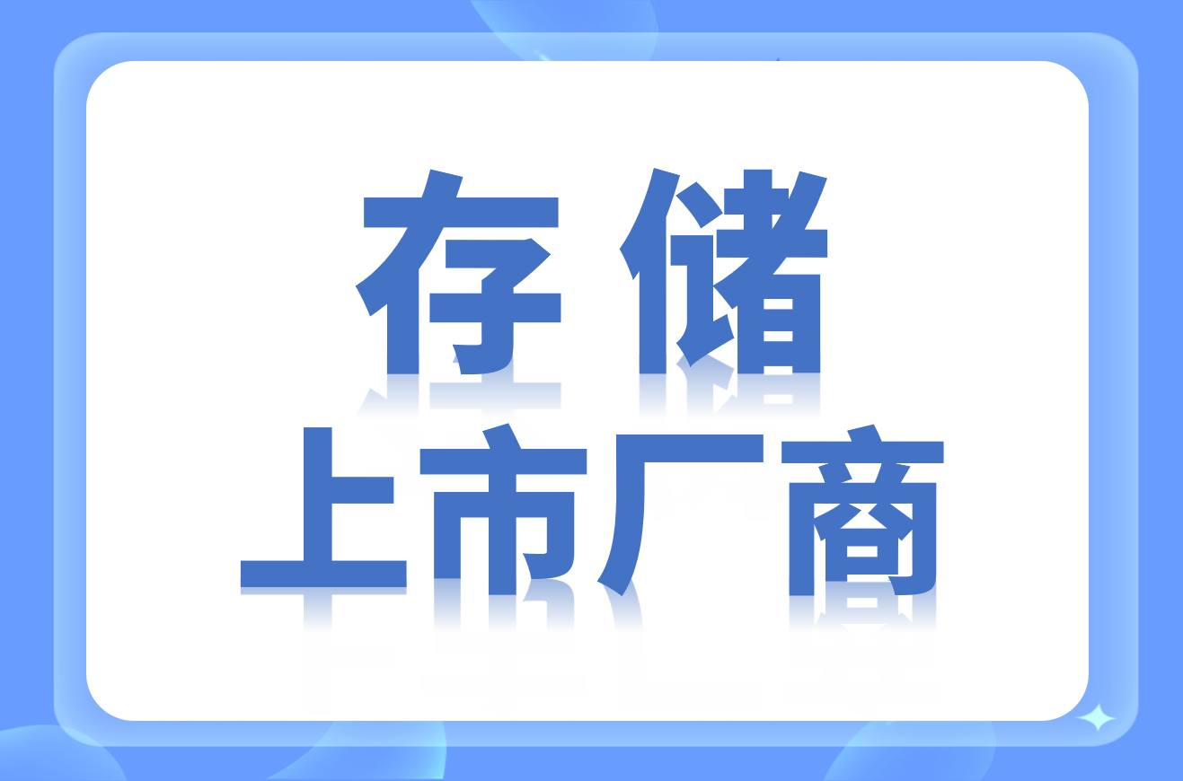 2023年国内存储厂商名录（上市企业）