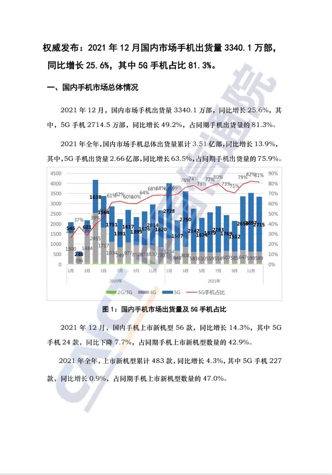 12月国内手机市场运行分析报告