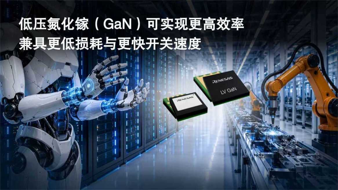 瑞萨电子扩展GaN产品组合,率先推出面向AI数据中心和机器人应用的低压GaN FET