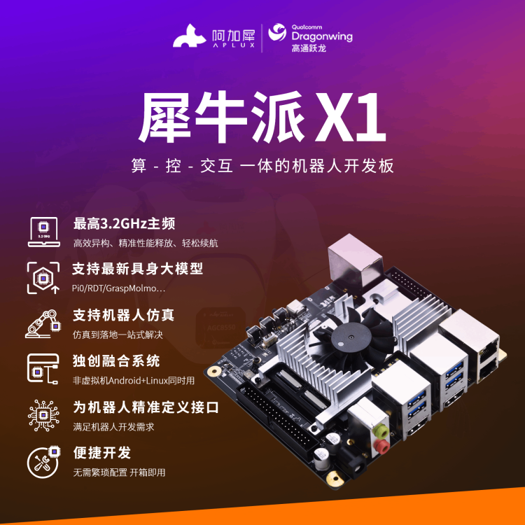 犀牛派™️X1基于高通跃龙™ QCS8550平台机器人开发板